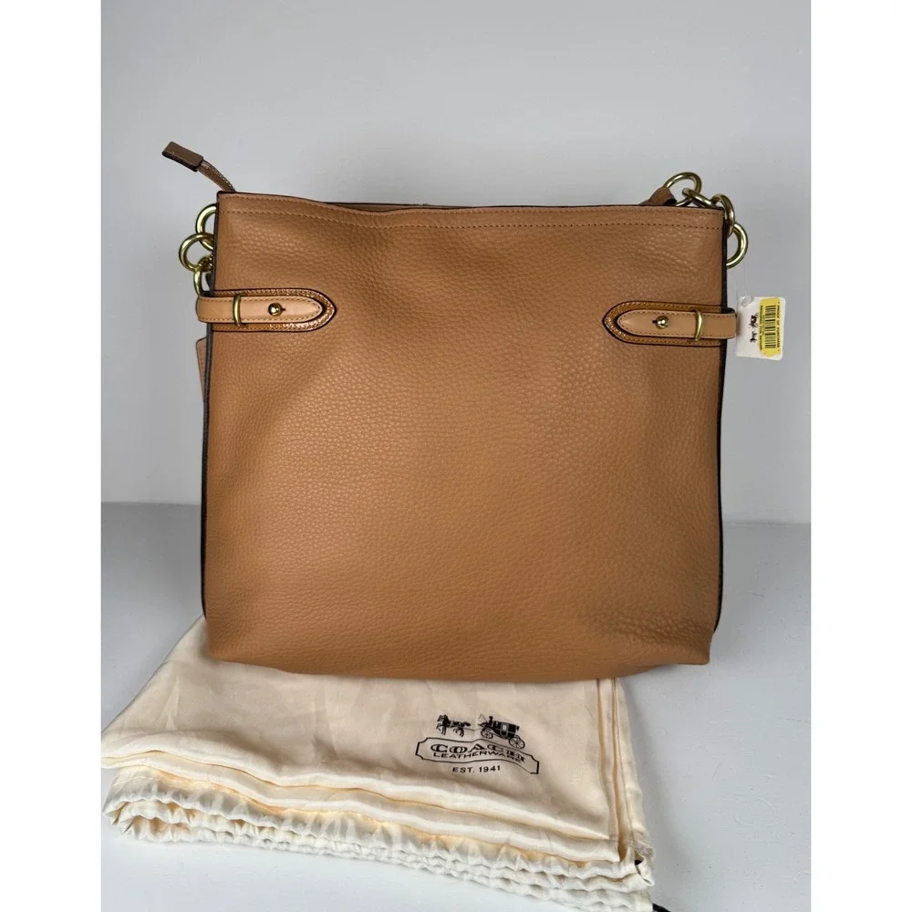 Coach Colette Hobo Shoulder Bag Soft Pebbled Leather‎ Camel Tan K1026-16457 NWT